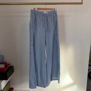 Onia striped wide leg pants with slit